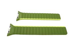 System-S Pulsera 42 44 45 49 mm de silicona flexible magnética compatible con Apple Watch Smartwatch Verde Claro, verde/verde claro, Eine Grösse, Clásico
