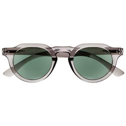 OPULIZE RIO - Occhiali da Lettura con Lente da Sole - Montatura Bordo Superiore Piatto - Protezione UV400 - Grigio - Uomo Donna - S53-7- +1.00