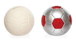 Baker Ross Cabeceiros de cerâmica em forma de bola de futebol que as crianças podem pintar e decorar - conjunto de artesanato infantil comporcelana (embalagem de 2)