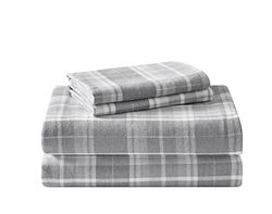 Laura Ashley Mulholland Conjunto de lençóis, duplo, cor cinzenta, cinzento, Plein