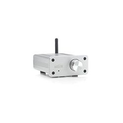 Amplificatore Ricevitore Bluetooth - Marmitek BoomBoom 460 - aptX - 2x 20W RMS - Ingresso AUX - Connessione Altoparlante Passivo - Controllo Volume - Collega i Tuoi Vecchi Altoparlanti - Argento