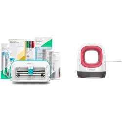 Cricut Joy | Compact Smart Cutting Machine Starter Bundle | 2023 Edition, White & EasyPress Mini | Compact Heat Press for Iron On Vinyl (HTV), Infusible Ink and Sublimation | Raspberry