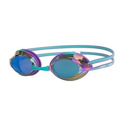 Zoggs Racer Titanium, Swimming Goggles Unisex-Adult, Violet/Turquoise/Mirrored Blue