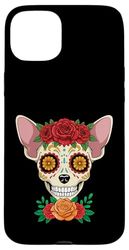 Giorno delle anime Dead Day Sugarskull Halloween Cane Custodia per iPhone 15 Plus