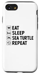 Custodia per iPhone SE (2020) / 7 / 8 Mangia Dormi Tartarughe marine Ripeti Tartarughe animali oceaniche
