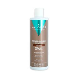 Valquer Professional Shampoo Power Colour Dyed Hair, Vegan and Sulphate (Chestnut Hair) Hair Colour Enhancer 400 ml