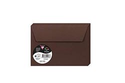 Clairefontaine - Ref 5236C - Pollen Adhesive Envelopes (Pack of 20) - C6 Sized, 120gsm Paper, Printer-Compatible, Acid Free, Adhesive Strip for Easy Seal - Cocoa