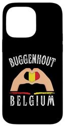 Belgium Flag Heart Buggenhout City Custodia per iPhone 14 Pro Max