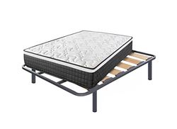 Cama express Colchón Viscoelastico Origin + Somier Zeus con 4 Patas 32 cm, Medida : 135 x 200 cm