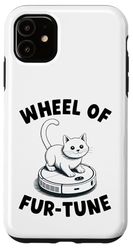 Wheel Of Fur-Tune Cat On Robot Vacuum Cleaner Cat Case for iPhone 11