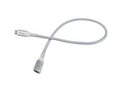 Equip 128375 USB 3.2 Gen 2 C naar C verlengkabel, 0,5 m, M/F, 4 K/60 Hz, 10 Gbps, wit