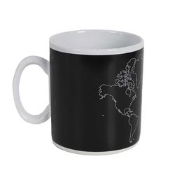 THE CONCEPT FACTORY, KA0387, Tazza XXL in Ceramica termoreattiva, Design Elegante e Moderno, Ideale per caffè, tè o zuppe, capacità 70cl, Colore Nero Taglia: XXL, Colore: Nero