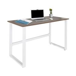 hjh OFFICE 830078 Escritorio para Ordenador WORKSPACE Light I 120 x 60 cm, Mesa de Estudio para Oficina, Nogal/Blanco