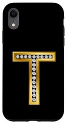 Carcasa para iPhone XR Cool T Alphabet Cute Initial Monogram Letter T Graphic