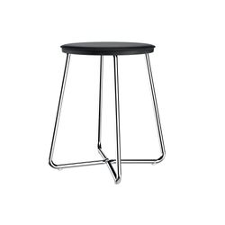 Cosmic Architect SP Tabouret de Bain de Design Circulaire et Minimaliste. Banc pour Salle de Bain avec Structure en Acier Inoxydable de Couleur Noire Mate