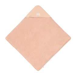 LÄSSIG Ręcznik z kapturem dla niemowląt z muślinu i frotte/muślinu/Terry Hooded Towel Dots Peach rose