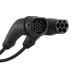 Wallbox Cable de Carga para Coches eléctricos, Tipo 2 a Tipo 2: 22 kW de Potencia, 7 m de Longitud, Modo 3, protección IP44, CA monofásica y trifásica