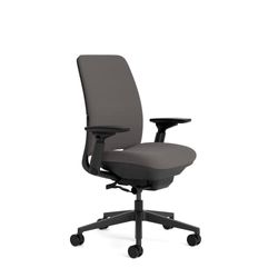 Steelcase Amia, chaise de bureau ergonomique avec soutien LiveLumbar et accotoirs 4D Gris ardoise