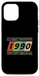 Carcasa para iPhone 12/12 Pro Classic 1990 Original Vintage Birthday Est Edición II 1990