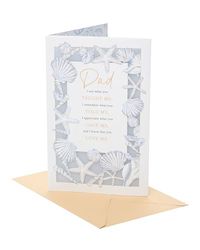UK Greetings | Father's Day Card for Dad | Card for Dad, Grandad, Husband | Him, Boys, Men | Shells Design | With Envelope | 165x254 mm