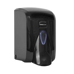 Medichief Distributeur de savon mural de 500 ml | Distributeur de savon manuel à bouton poussoir noir | Distributeur de liquide adapté pour désinfectant, savon, shampooing et après-shampoing