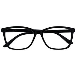 The Reading Glasses Company Black Readers Large Designer Style Mens Spring Hinges R51-1 +2.00