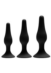 GreyGasms Black Silicone Apprentice Anal Trainer Set - 3-Piece