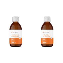 Vitamina C Liposomal 1000mg | Dosificación Potente y Máxima Absorción | Formulado con Vitamina C Quali®-C | Fabricado en el Reino Unido | Botella de 300 ml | NOVOMA (ex Nutrivita) (Paquete de 2)