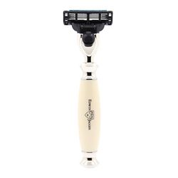 Edwin Jagger R357AMZ Rasoio Classico Sintetico Nichelato Manuale E Riutilizzabile Mach 3 Per Uomo E Donna Per Crema Da Barba O Sapone
