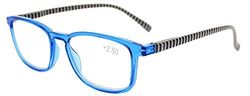 Leesbril strepen blauw + 2,50