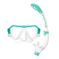 Salvimar, Combo/Set Maschera Ragazzo in Silicone Horizon + Boccaglio Deb Clear/Acquamarine