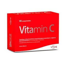 Vitae Vitamin C 90 comprimidos | Vitamina C natural de escaramujo | Defensas y Sistema Inmunitario | Cansancio y Fatiga | Antioxidante