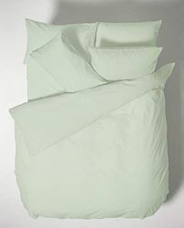 Plain Dyed Cotton Percale Green 200TC Flat Sheet 210 x 280 cm