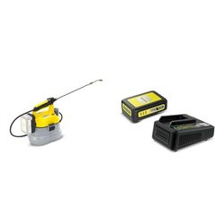 Kärcher 18 V accu-drukspuit PSU 4-18, druk: max. 3 bar, te gebruiken met de Kärcher 18V-accu, excl. accu en lader & Kärcher Starter Kit Battery Power 18/25 (18V/2,5Ah, 18 V snellader)