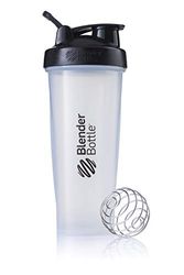 BlenderBottle Classic Loop Shaker met BlenderBall, optimaal geschikt als eiwitshaker, proteïneshaker, waterfles, drinkfles, BPA-vrij, geschaald tot 800 ml, 940 ml, zwart transparant