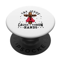 Prueba Jesús No Yo Causa Lanzamiento Manos Cristiano Boxeo MMA PopSockets PopGrip Adhesivo