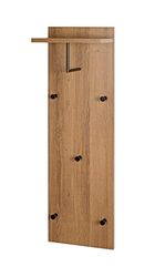 HAKU Möbel wardrobe oak, black, MDF, metal - Size: W 30 cm x H 100 cm x D 20 cm, Style: Modern