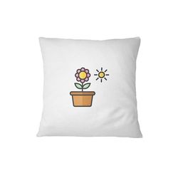 Bona Basics, Funda de cojín Decorativa, decoración del hogar, para sofá, cafetería, Tamaño: 45X45 cm, Color: Blanco