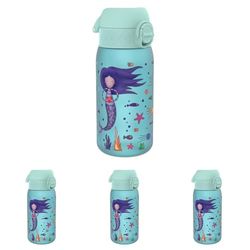 Ion8 Kids Water Bottles, BPA Free, Leakproof, Dishwasher Safe, Easy Open, Secure Lock, Small Boys & Girls Water Bottle,Kids Drinks Bottle for Spill-free Drinking, Blue, Mermaids, 350ml/12oz