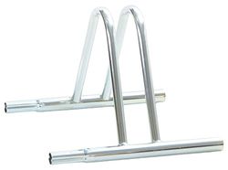 ANDRYS Ecoline Single Low, Supporto per Bici Unisex, Finitura cromata, Taglia Unica