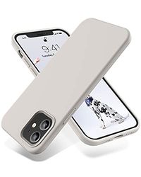 OTOFLY Zachte siliconen ontworpen voor iPhone 12/12 Pro Hoesje, [Militaire Grade Drop Protection] [Anti-Kras Microfiber Lining] Schokbestendig Beschermend Telefoon Case Slanke Dunne Cover 6,1", Steen