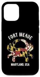 Coque pour iPhone 14 Fort Meade Maryland USA Crabe Design vintage vieilli