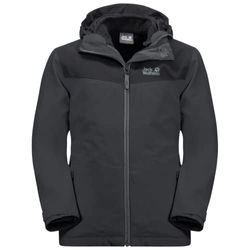 Jack Wolfskin Snowfrost-Chaqueta 3 en 1 K, Unisex niños, Phantom, 128