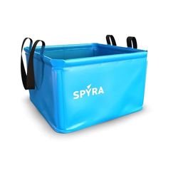 Spyra Seau à Eau Portable, Pliable, Durable avec Sangles, Bords renforcés Stables, matériau Flexible et Robuste pour extérieur/Jardin (Bleu)