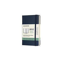 Moleskine - 18-Month Weekly Planner/Diary, Pocket Planner 2021/2022, Weekly Notebook with Hard Cover and Elastic Closure, Size Pocket 9 x 14 cm, Colour Sapphire Blue, 208 Pages
