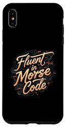 Fluent in Morse Code Telegraph Operator Case for iPhone XS Max