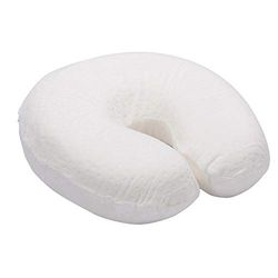 Pikolin Home - Almofada de viagem para pescoço viscoelástico, respirável e macia com capa lavável, firmeza média/baixa, cor branca