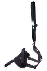 Basic Multifit Nylon single horizontal shoulder holster with security strap Right Hander Compact