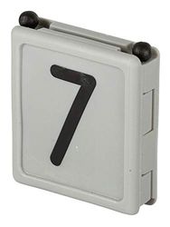 Kerbl 208427 Numéro de bande 1 chiffre 36 mm x 36 mm 7 - Lot de 10 - Gris