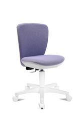 TOPSTAR Sitness Home S'cool Chaise pivotante pour Enfant, Plastique, Blanc/Lilas, Taille Unique